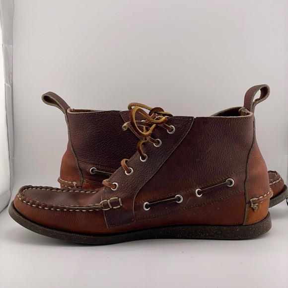 Allen Edmonds Moc Toe Leather Chukka Boots Mens Size 9 D Brown Lace Up Shoe - Picture 6 of 12